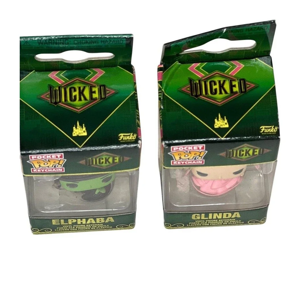 NEW Funko Pop Keychain Wicked Elphaba And Glinda Set  Fast Shippimg